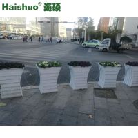 山东木质花箱 户外防腐木公路花钵 市政园林街道花槽 绿化花箱花槽