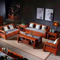 刺猬紫檀酒店红木新中式6件套沙发家具厂家 名琢世家