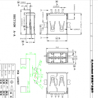 USB 2.0 AFĸL=11.7MM AĸƬʽSMT 4PIN ڽֱ