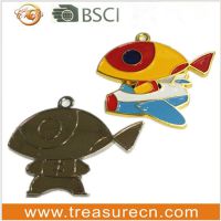 金属沙点点漆创意小鱼钥匙扣 可以定制尺寸设计logo 温州苍南工厂