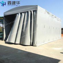 泰州泰兴市工厂电动雨棚布 移动折叠推拉蓬 户外轨道式遮阳帐篷免费上门测量