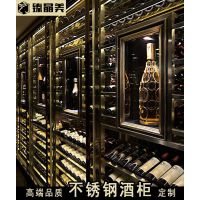 臻晶美客厅恒温恒湿酒柜定制 欧式酒庄红酒展示柜