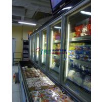 鄂尔多斯超市立式速冻柜，风冷双温子母柜徽点品牌，生鲜肉超市展示柜定做