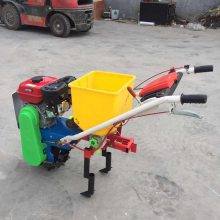 手推式汽油播种机 单行玉米花生施肥机 小型播种机