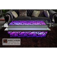 佛山林昊玻璃厂家定做ktv茶几 不锈钢发光茶几LH-B010