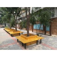 河北休闲椅厂家户外家具用品公园景观座椅塑木铸铁园林椅北京天津内蒙