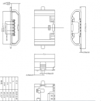 BMICRO5Pĸ USB SMTֱ߲ PCB-