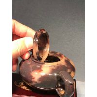 桂林鸡血玉精品茶壶家居饰品***送礼佳品