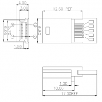 MINI 10Pͷа10PinͷPCB5P+5Pʽ