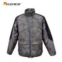 ELEHEAT中老年棉衣男士运动外套智能发热服大码野营迷彩棉袄服装冬季