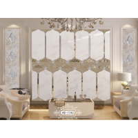 艺术玻璃拼镜 餐厅电视背景墙超白银镜菱形镜子 茶镜灰镜车边拼镜