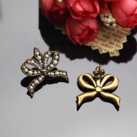 GC新款镶珍珠耳钉 GG复古蝴蝶结耳钉 时尚百搭款