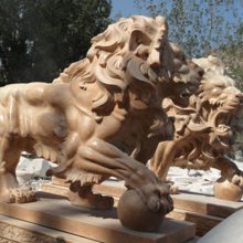 石雕银行汇丰趴卧狮/大理石欧狮/现代爬狮走狮动物雕塑