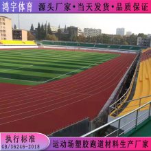 东莞市学校球场塑胶跑道材料供应 鸿宇运动场透气型塑胶跑道（HY-1017）