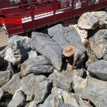 黄山叠山理水中所用的石材，与安徽庭院中立景的奇石—太湖石