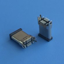 C TYPE 立式贴片公头 16P直立式贴板插头H=10.95mm USB 3.1 180°立贴插头