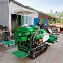 水稻大豆联合收割机 收割脱粒装袋一体机 梯田小麦收割机