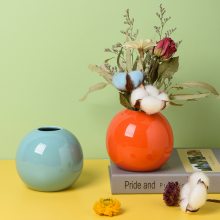 陶瓷小花瓶摆件 个性家居水培器皿绿萝花盆 客厅餐桌装饰瓶