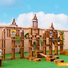 幼儿园户外大型空心积木丨碳化空心积木丨户外炭烧积木丨碳化积木丨自主建构搭建积木丨炭烧积木厂家