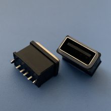 A母4P直插防水 USB 180度立式插板防水插座 AF 4PIN立式防水插座 IP68防水等级