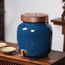 复古蓝色摆件酒罐 20斤30斤50斤陶瓷酒坛 河南空白酒瓶包装厂
