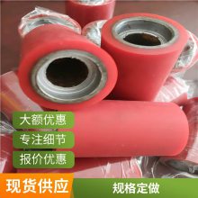 轮抛光包胶加工滚轮轴挤纹胶辊耐磨规格定做自动化