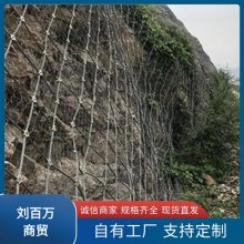 边坡防护网 柔性SNS金属网山体被动钢丝绳 主动防落石