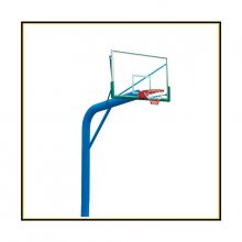 ***F-012自然弯篮球架安装图 社区小区学校直埋式篮球柱子批发