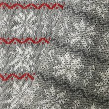 毛线提花面料条形针织提花粗针毛线布民族提花布圣诞针织雪花布料
