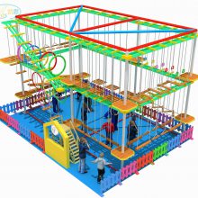 儿童乐园设备厂家室内闯关游戏攀爬网设备游乐场拓展彩虹网