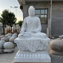 石雕三世佛 释迦摩尼药师三宝佛 汉白玉寺庙观音佛像雕塑坐佛