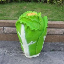 玻璃钢白菜雕塑 高要蔬菜雕塑造型 仿真玻璃钢雕塑
