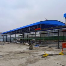 电动轨道式移动顶棚 厂房伸缩雨棚 遥控防违建抗风