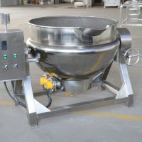 食堂熬汤电加热夹层锅 不锈钢可倾式蒸煮锅50L