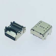 USB TYPE-C双排贴片smt垫高3.4母座 24PIN板上加高母头 双壳长10.15