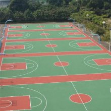 供应 篮球场硅PU地面铺装材料 3mm厚羽毛球场网球场使用