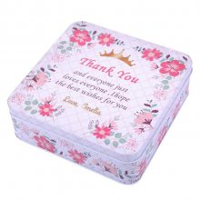 正方形通版图案伴手礼金属包装罐