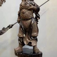 實(shí)木雕刻關(guān)圣帝君木雕煥環(huán)祥定制木質(zhì)工藝品關(guān)公神像落地?cái)[件批發(fā)