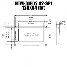 2.42OLEDʾģ12864ʾHTM-OLED2.42-SPI