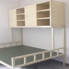上柜下床宿舍床铁架床单人床铺上面带铁皮柜钢管床