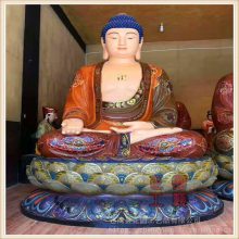 寺庙玻璃钢佛像雕塑厂家 玻璃钢三宝佛 树脂三宝佛定做厂家