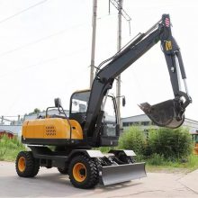 75小型轮式挖掘机道路城市绿化建设轮挖机品牌液压系统