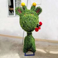 植物仿真造型雕塑制作 可爱卡通绿雕造型设计