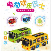 新款电动巴士车迷你万向公交车带灯光校车儿童电动玩具厂家直销