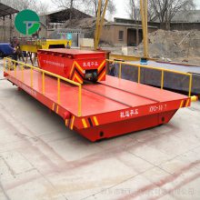 滑触线供电钢轨运输平车 10吨载重钢板电动轨道车
