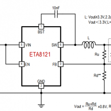 钰泰ETA8121，18V/2A，同步降压，SOT23-6封装