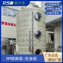 PP喷淋塔RSD聚丙烯尾气喷淋净化塔维护方便防腐蚀耐酸碱锐士达