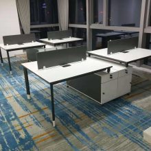 合肥办公家具厂家定做办公桌、实木简约屏风H-320款铝合金隔断办公桌 组合工位