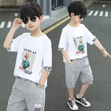 童装夏季儿童韩版短袖T恤衫男童t恤女纯棉印花卡通t恤便宜供应