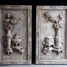 北京东城酒店装饰画 福字线描 抽象 花卉浮雕 砂岩/大理石 设计定制 厂家 伍一艾